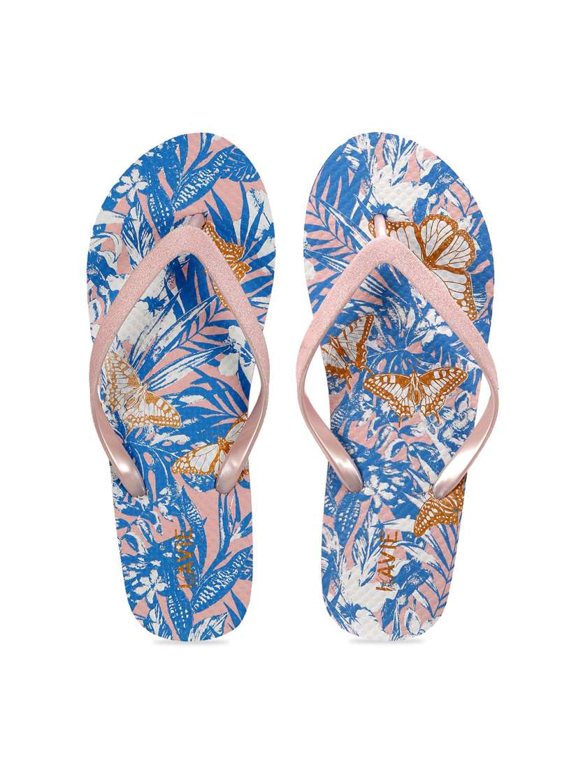 Buy Lavie Women Pink Blue Printed Room Slippers Flip Flops for Women 15115144 Myntra
