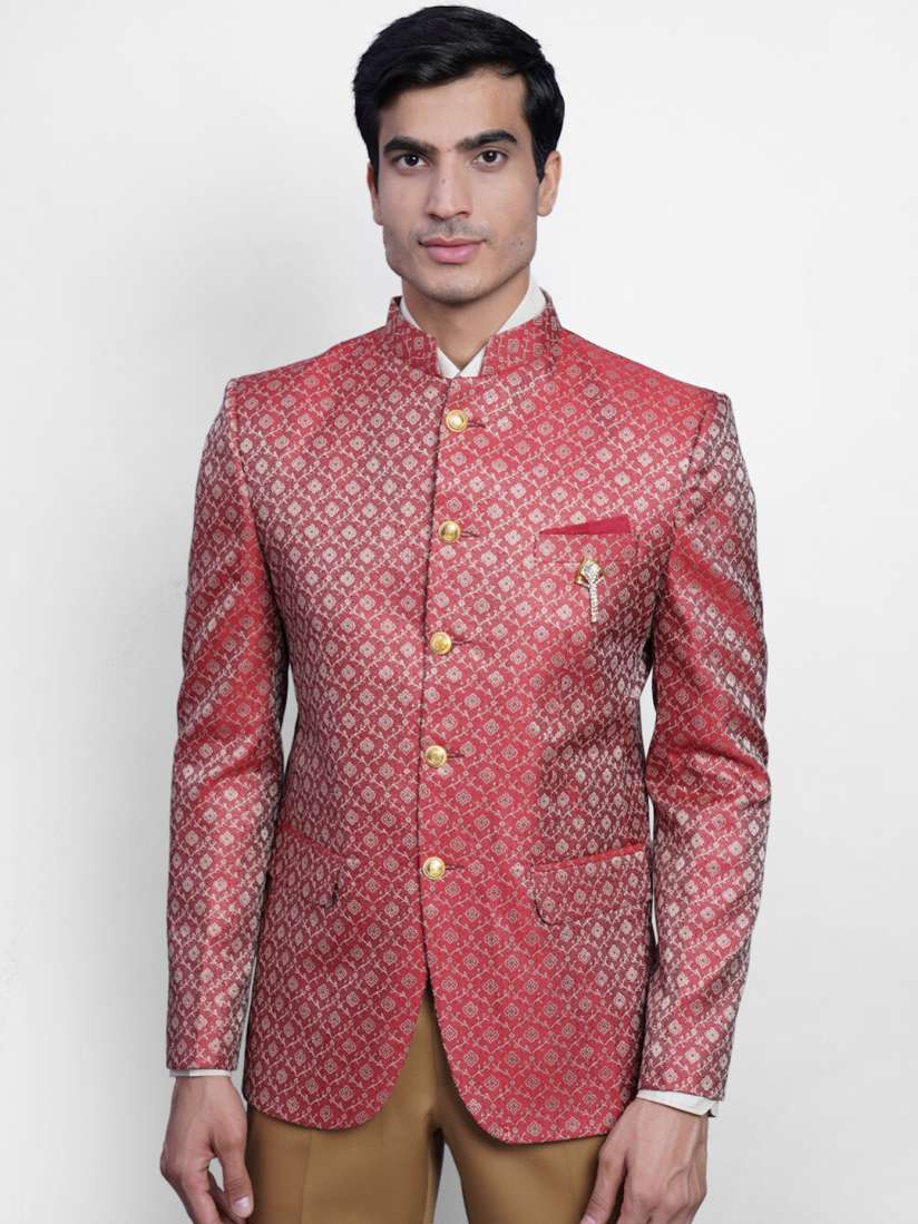 Red and silver blazer on sale