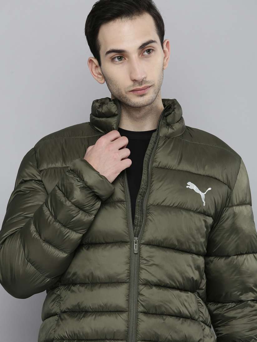 Buy Puma Men Olive Green Solid Lightweight Padded Jacket Jackets for Men 15119108 Myntra