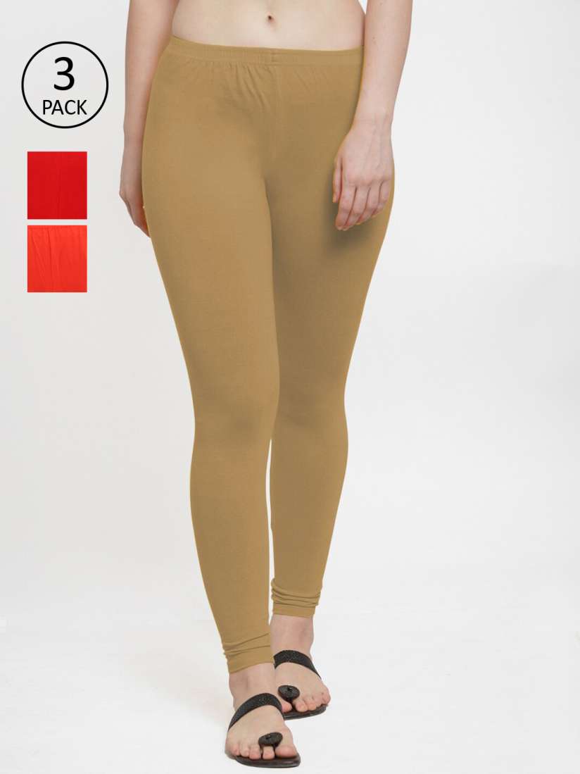 Buy GRACIT Women Pack Of 3 Solid Ankle Length Leggings Leggings for Women 15123000 Myntra