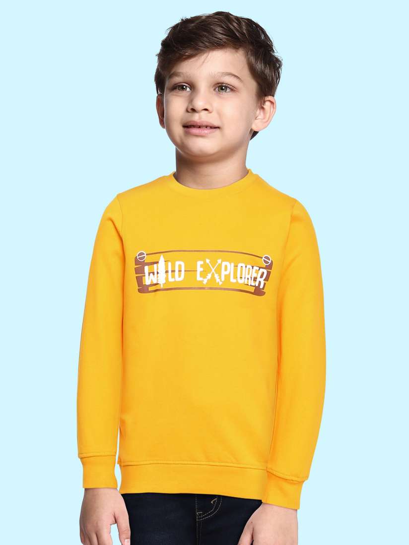 Yellow sweatshirt boys outlet