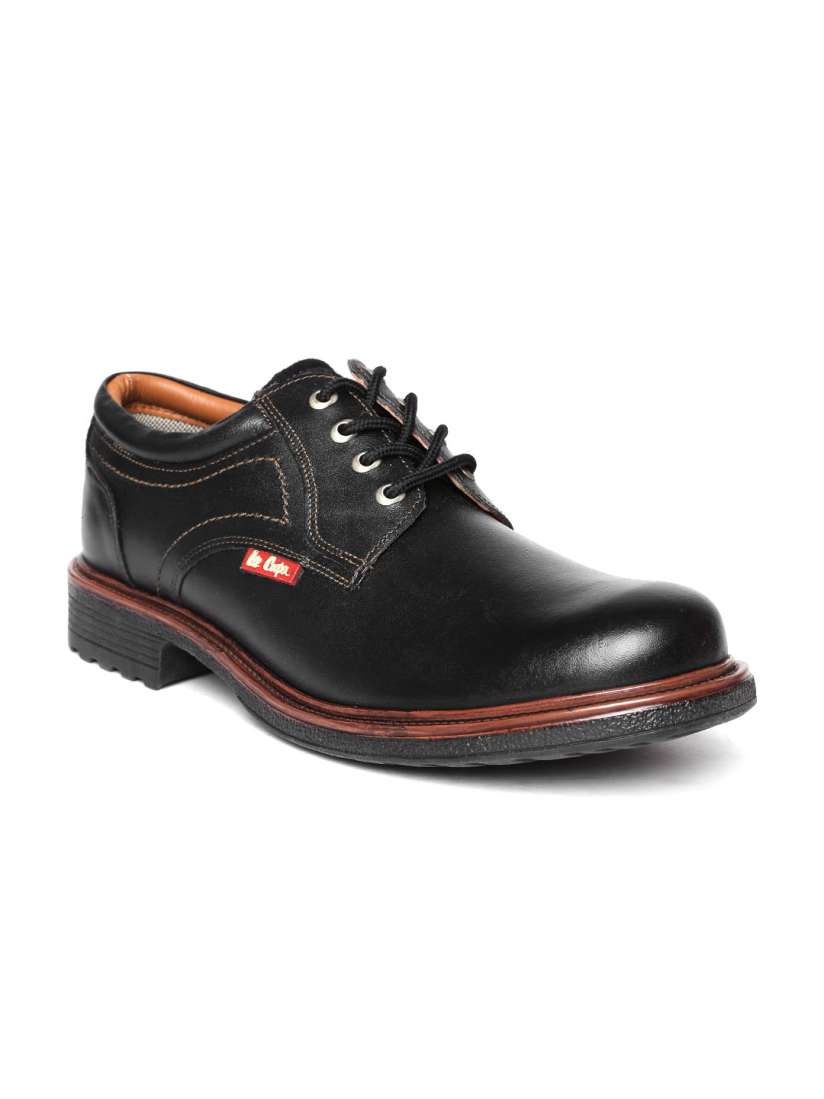 Buy Lee Cooper Men Black Solid Regular Leather Casual Shoes Casual Shoes for Men 1512877 Myntra