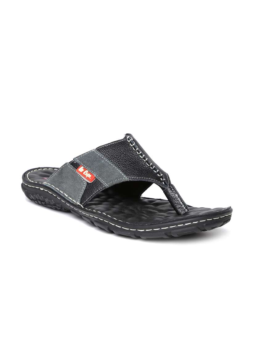 Buy Lee Cooper Men Black Leather Sandals Sandals for Men 1512909 Myntra