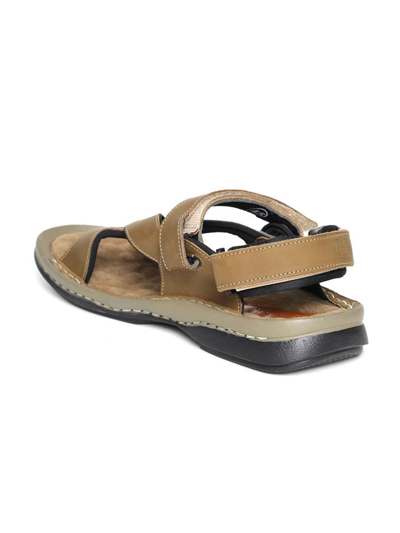 Buy Lee Cooper Men Olive Brown Leather Sandals Sandals for Men 1512914 Myntra
