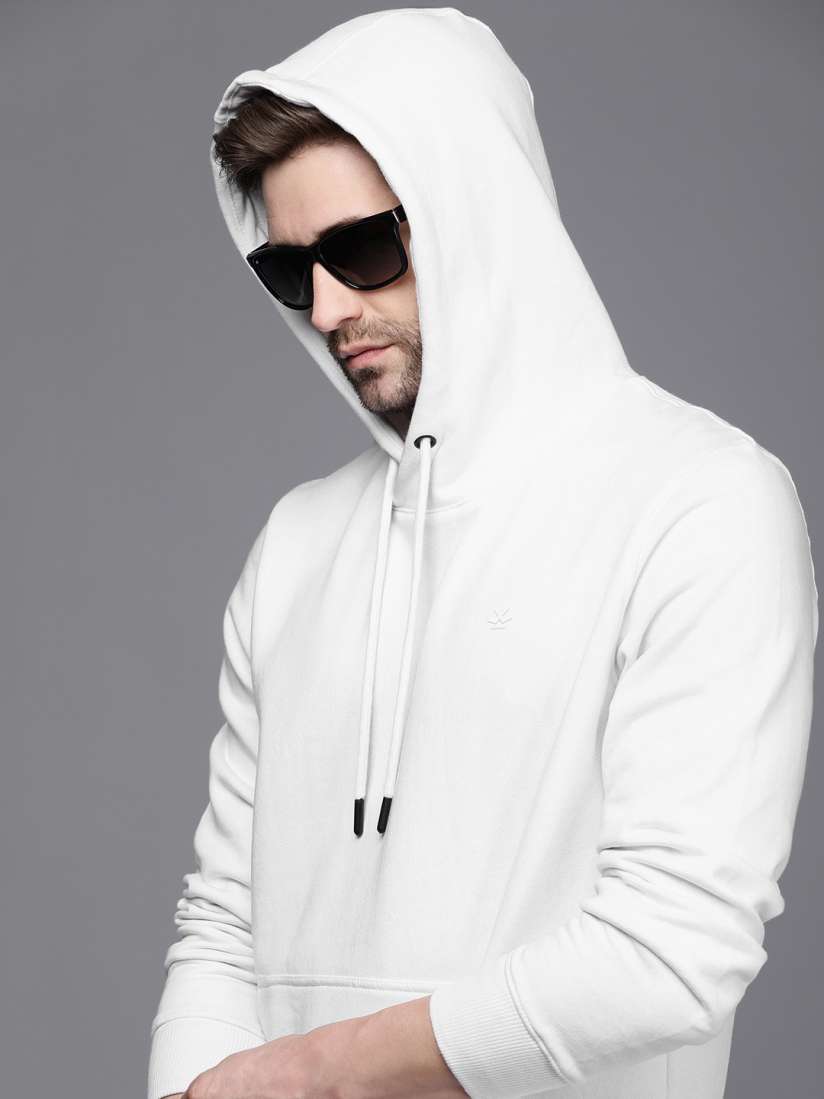 White men's hooded sweatshirt new arrivals