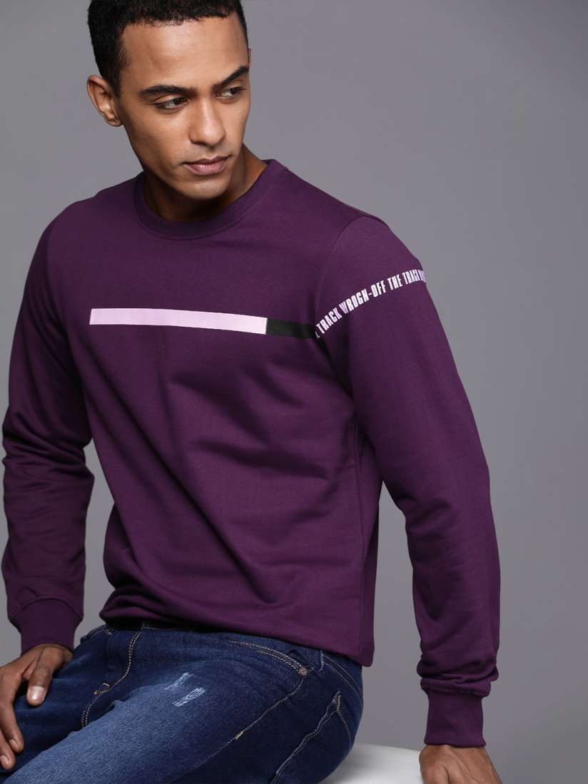 Purple sweatshirt for men clearance
