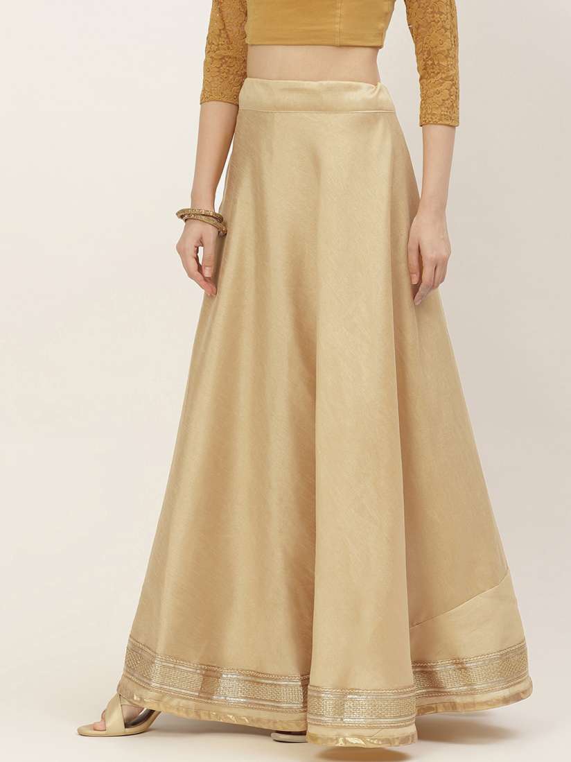 Gold lehenga skirt hot sale
