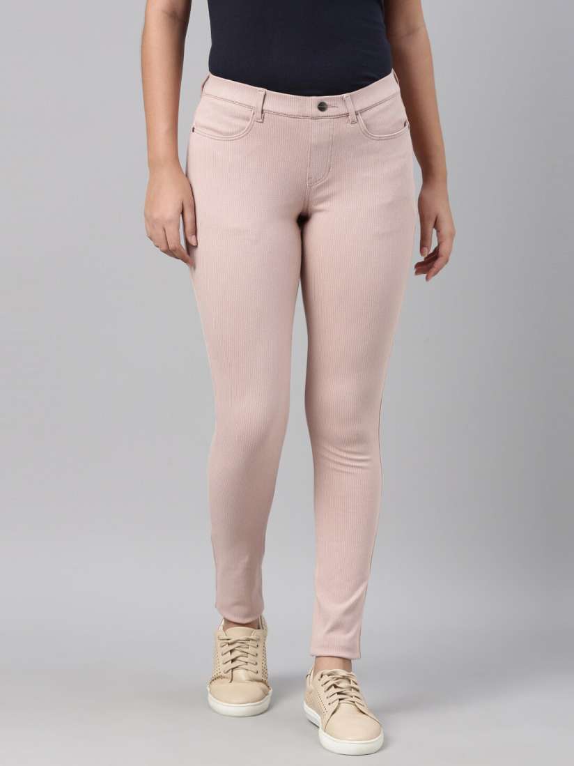 White striped jeggings hotsell