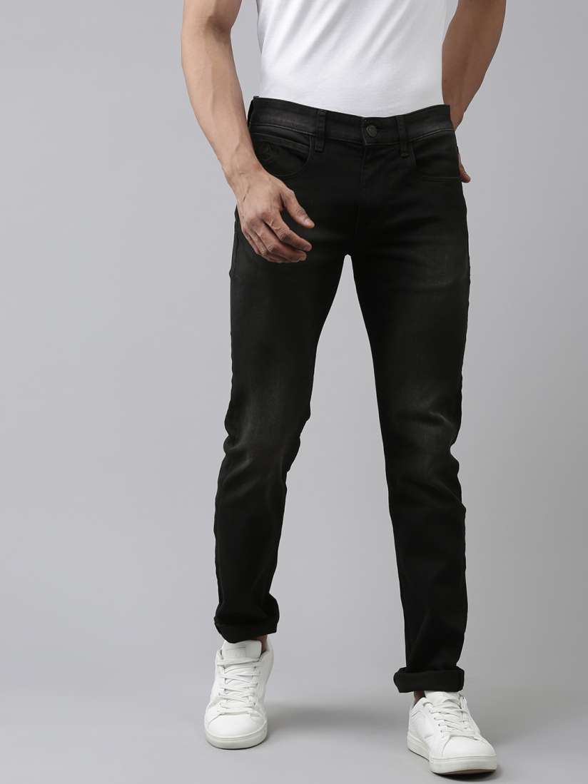 Buy U.S. Polo Assn. Denim Co. Men Black Skinny Fit Light Fade Mid Rise Stretchable Jeans Jeans for Men 15148642 Myntra