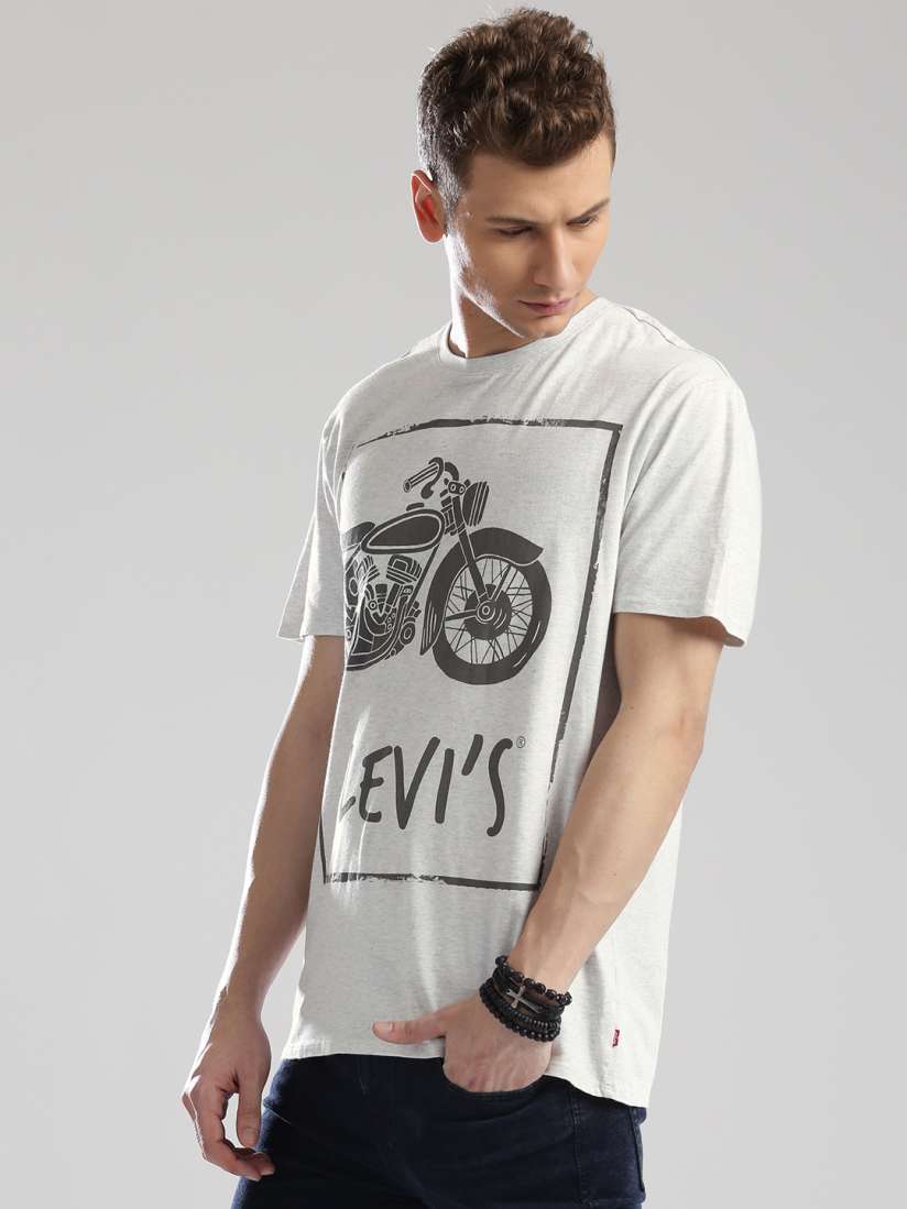 Buy Levis Men Grey Printed Round Neck T shirt Tshirts for Men 1515015 Myntra