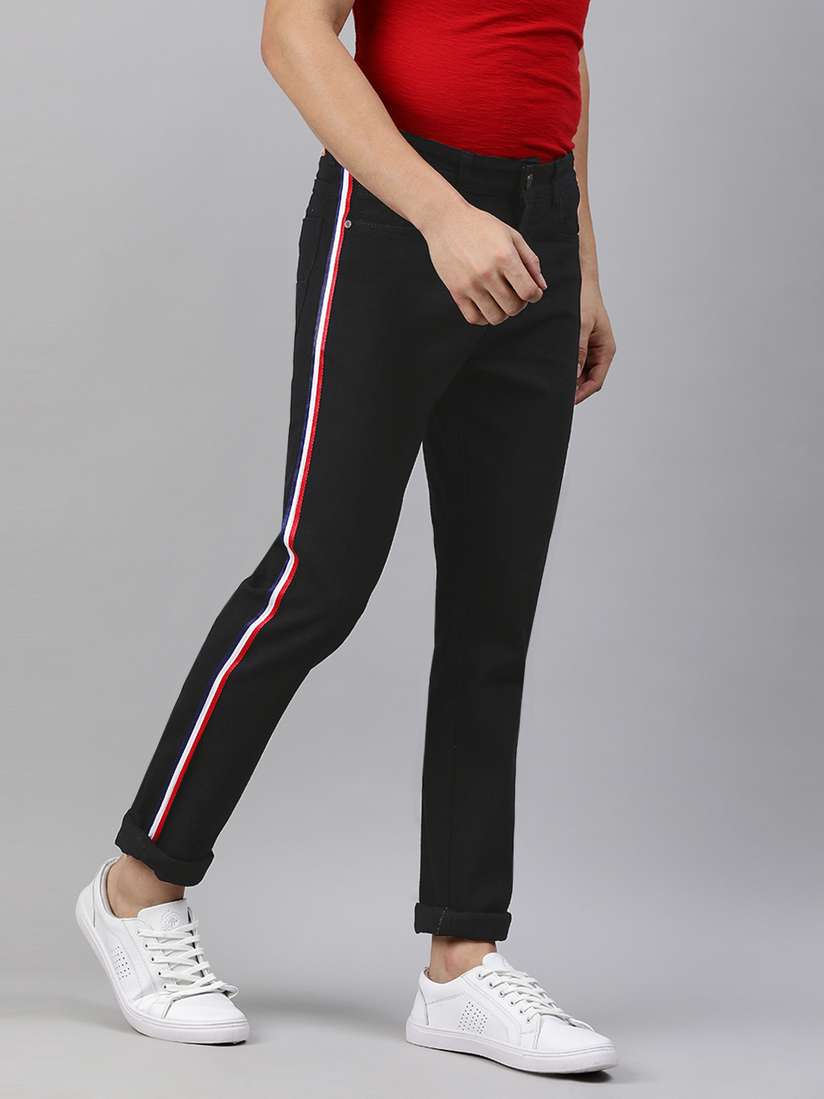 Urbano Fashion White Side Stripe Jeans Side Stripe Denim Jeans 2025