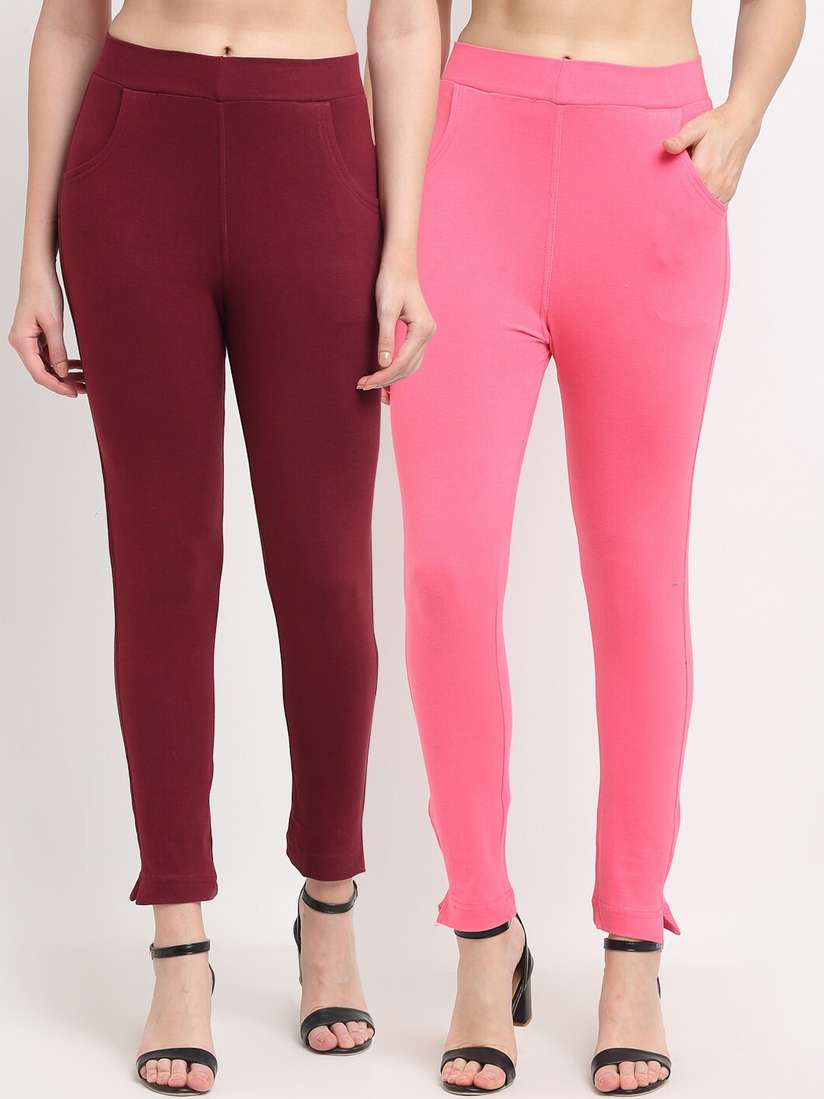 Pink maroon leggings 2025