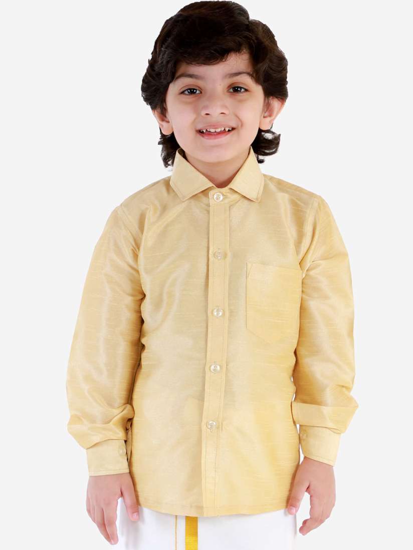 Boys gold dress shirt outlet