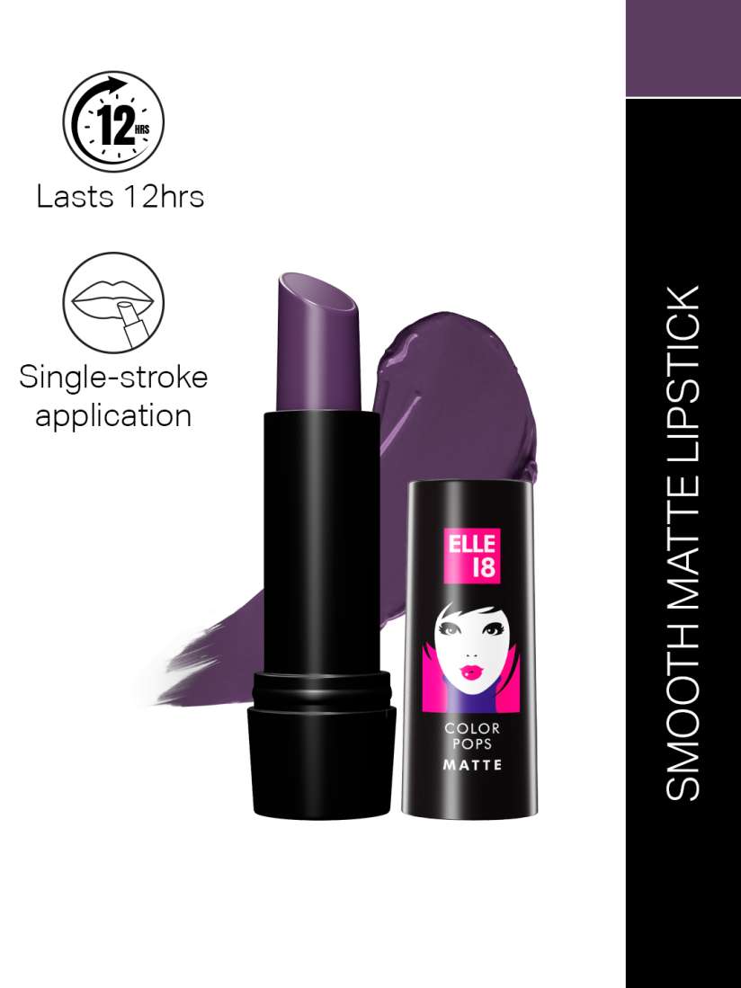 Buy ELLE 18 Color Pop Matte Lip Color Soaked Grape W16 Lipstick for Women 15157500 Myntra