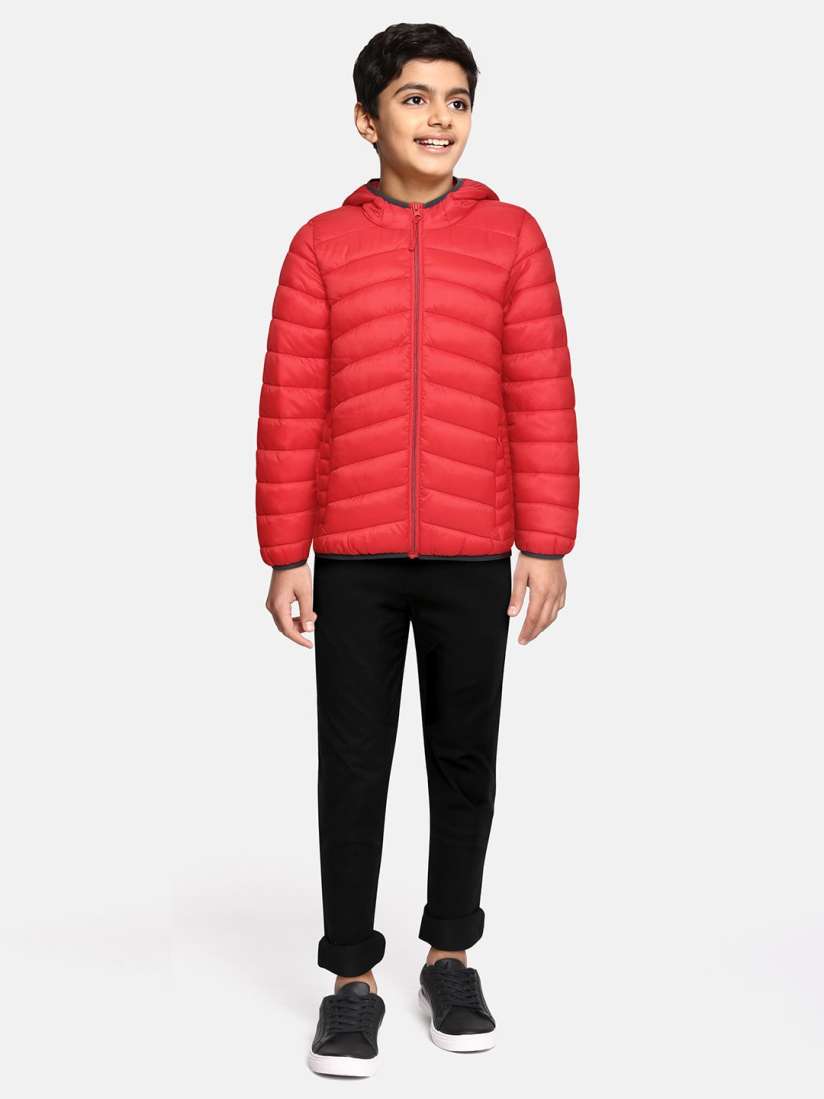 Buy Marks Spencer Boys Red Solid Stormwear Hooded Puffer Jacket Jackets for Boys 15161626 Myntra