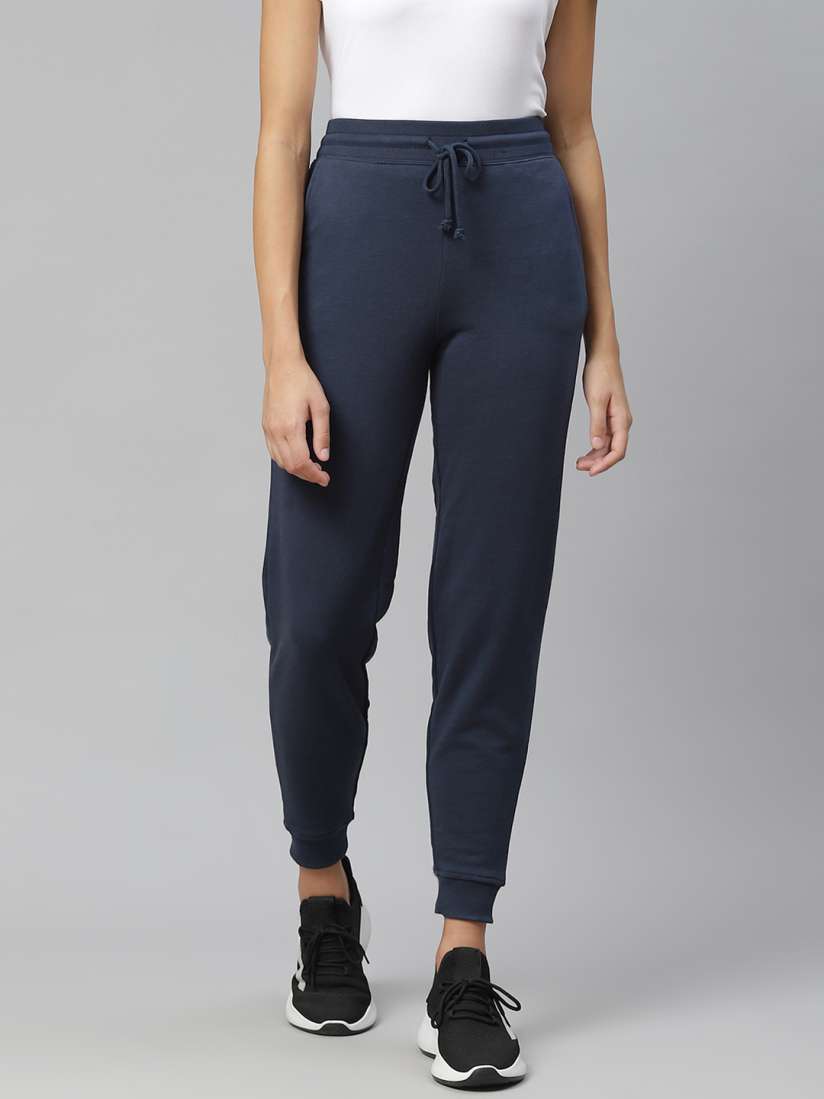 Buy Marks Spencer Women Navy Blue Solid Joggers Track Pants for Women 15162514 Myntra