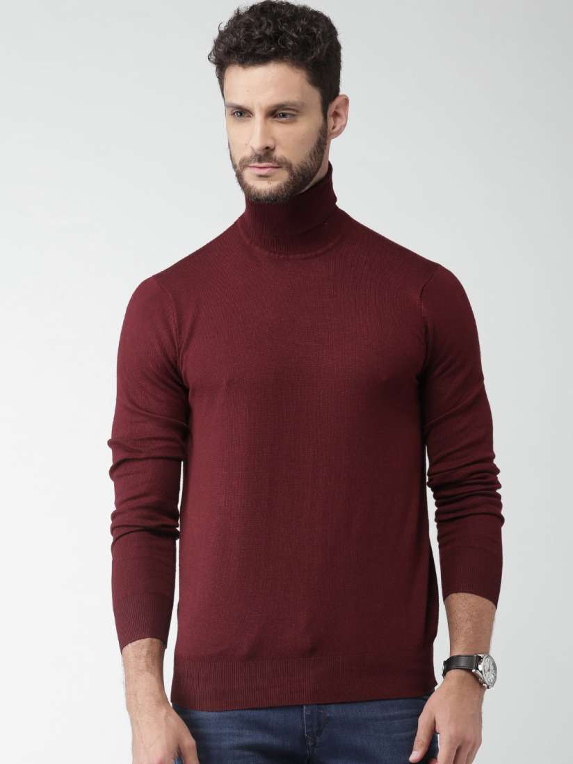 High neck sweater for men store