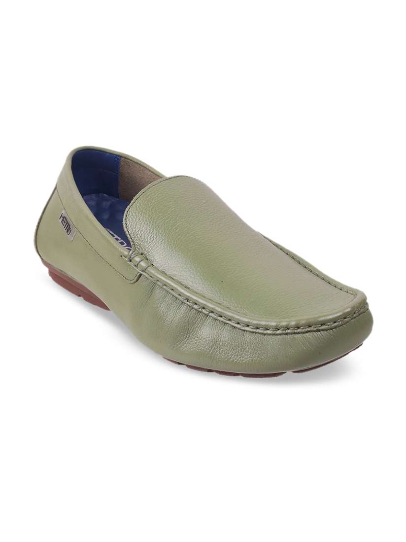 Buy Metro Men Green Leather Loafers Casual Shoes for Men 15171910 Myntra