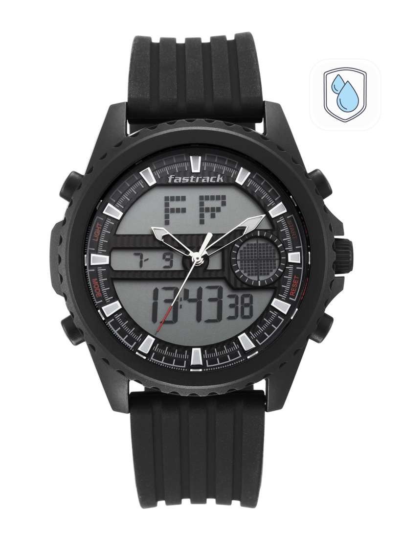 Buy Fastrack Men Black Dial Black Straps Analogue and Digital Watch 38064PP01 Watches for Men 15172018 Myntra