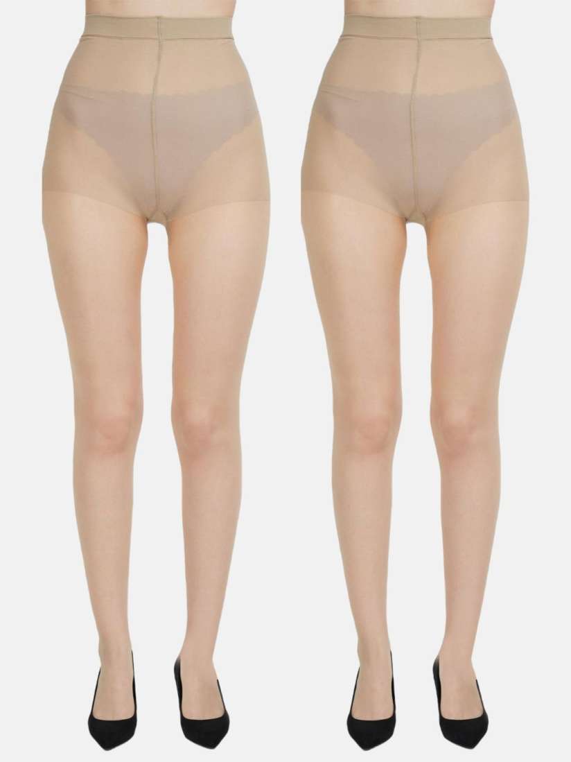 Buy N2S NEXT2SKIN Women Pack Of 2 Beige Solid Sheer Pantyhose Stockings Stockings for Women 15174714 Myntra