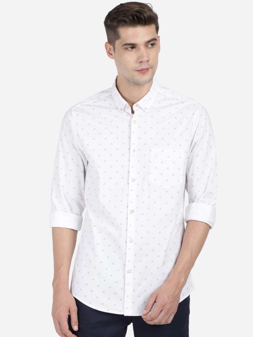 Opaque white dress shirt online