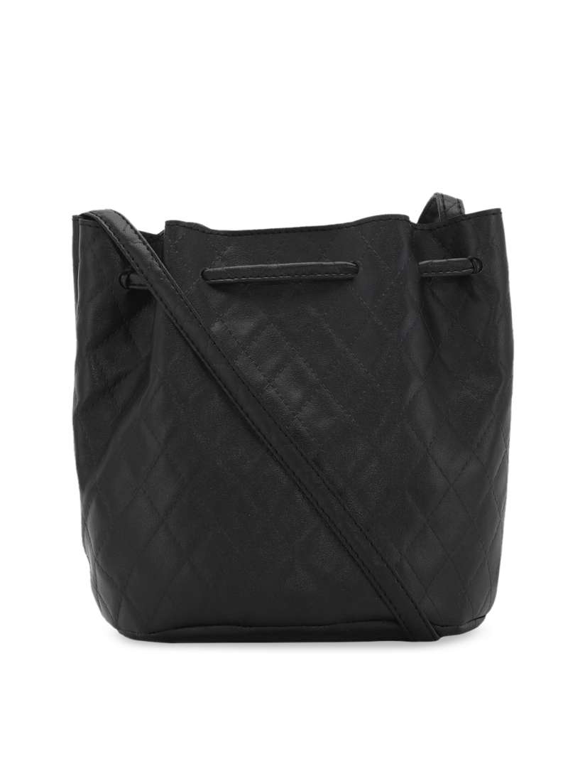Buy Toteteca Women Black PU Bucket Sling Bag with Quilted Handbags for Women 15192880 Myntra