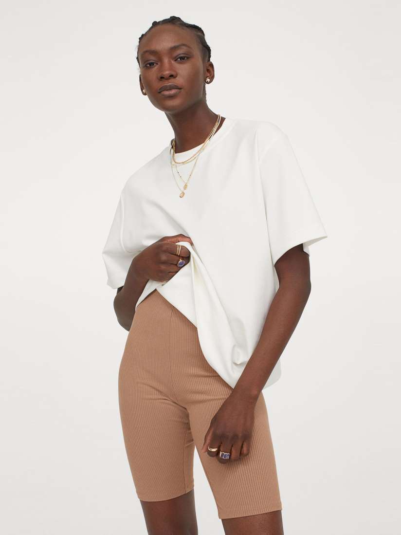 Beige cycling shorts store