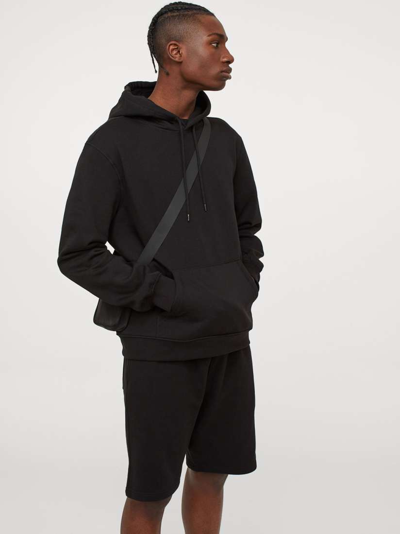 Buy H M Men Black Relaxed Fit Hoodie Sweatshirts for Men 15193748 Myntra