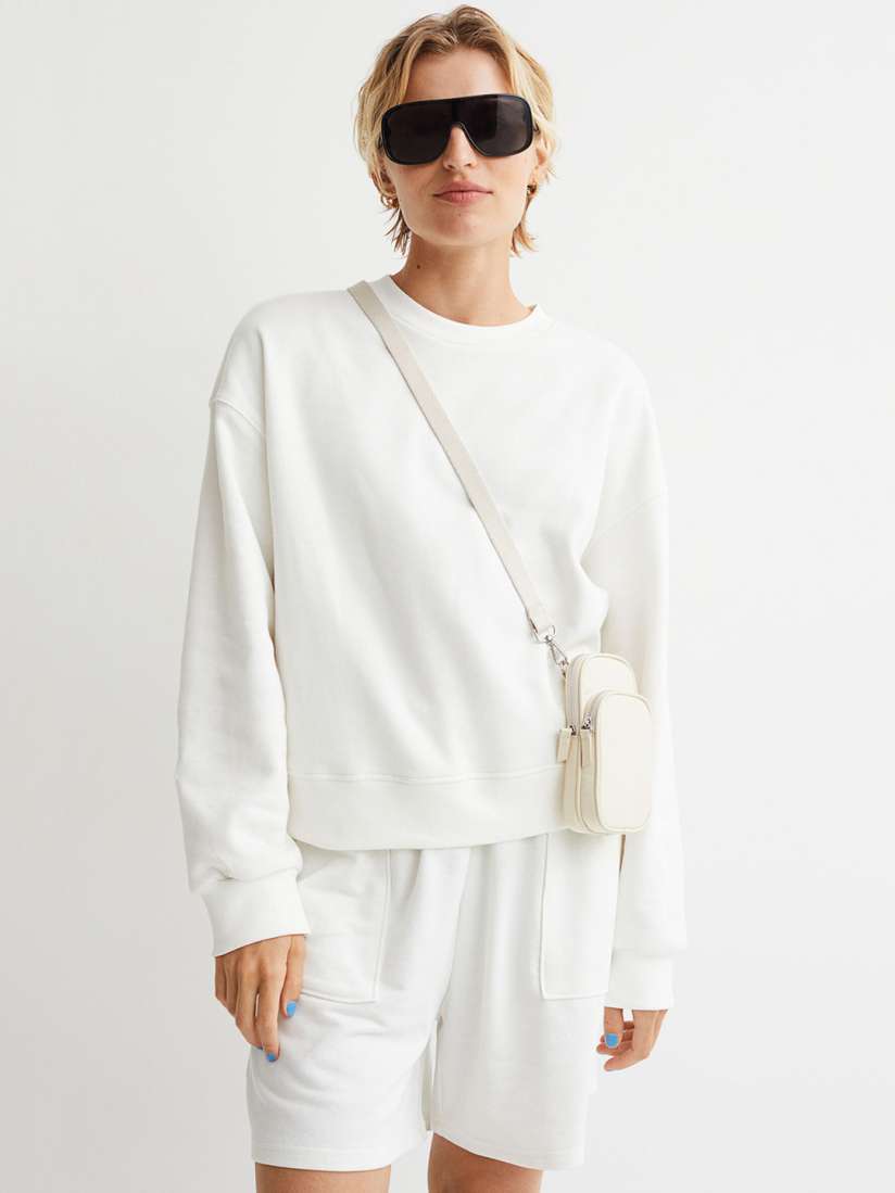 Buy H M Women White Sweatshirt Sweatshirts for Women 15198594 Myntra