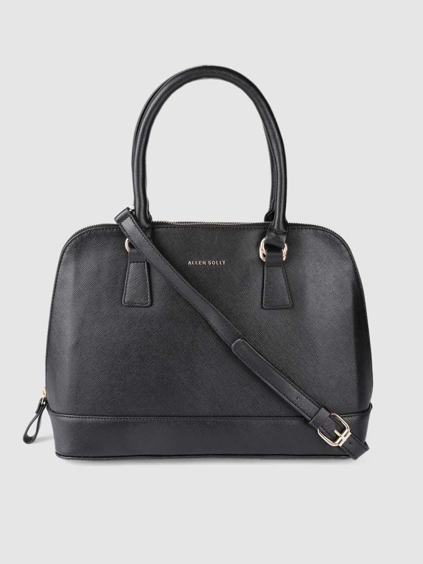 Allen solly black solid handheld bag clearance