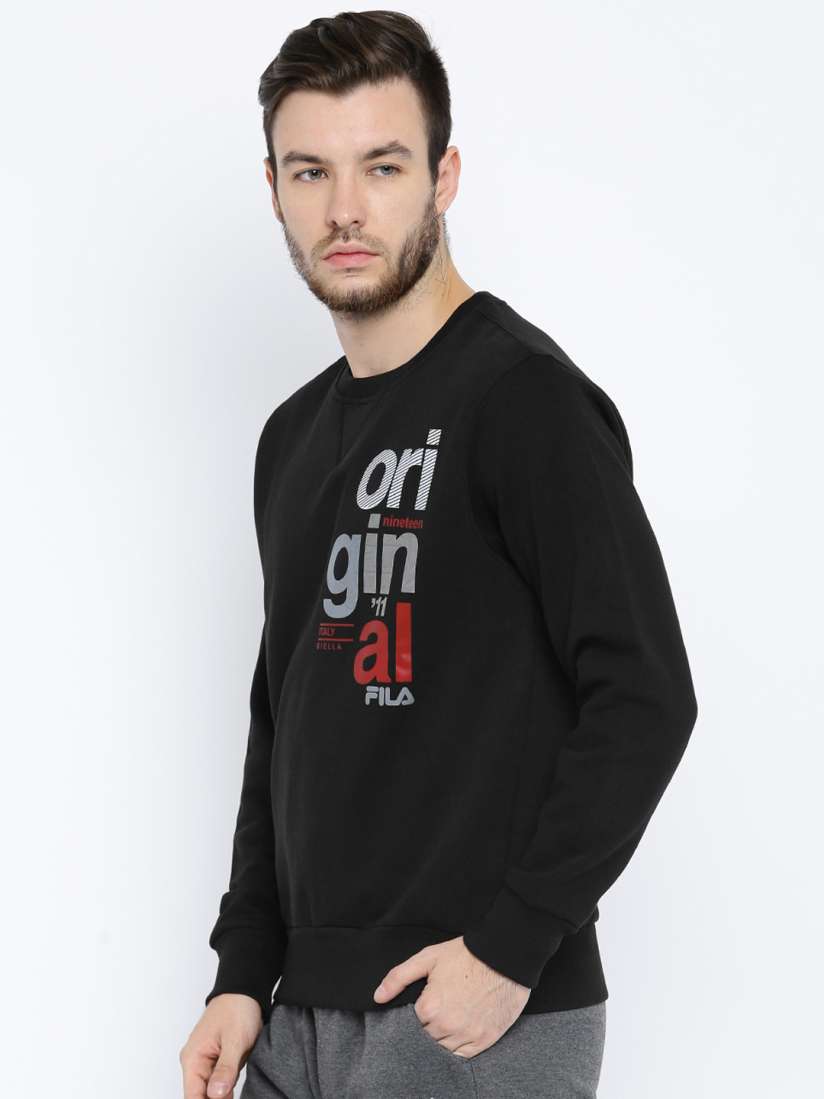 Buy FILA Black Printed Sweatshirt Sweatshirts for Men 1520830 Myntra