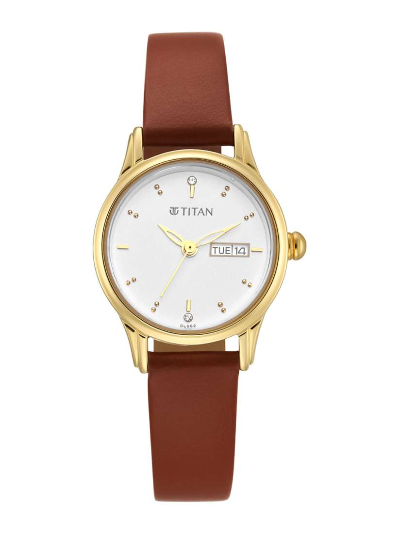 Titan ladies watch leather belt top