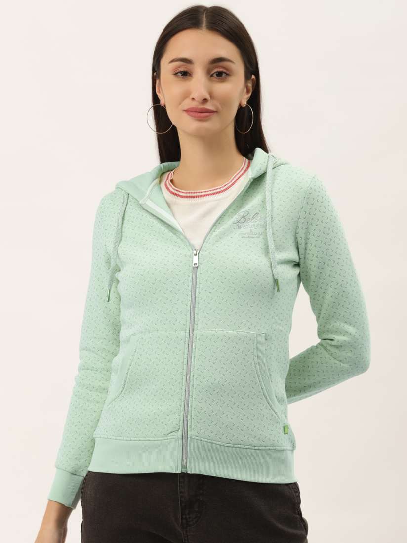 Buy Duke Women Blue Printed Hooded Sweatshirt Sweatshirts for Women 15213036 Myntra