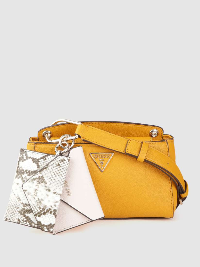 Mustard guess handbag top