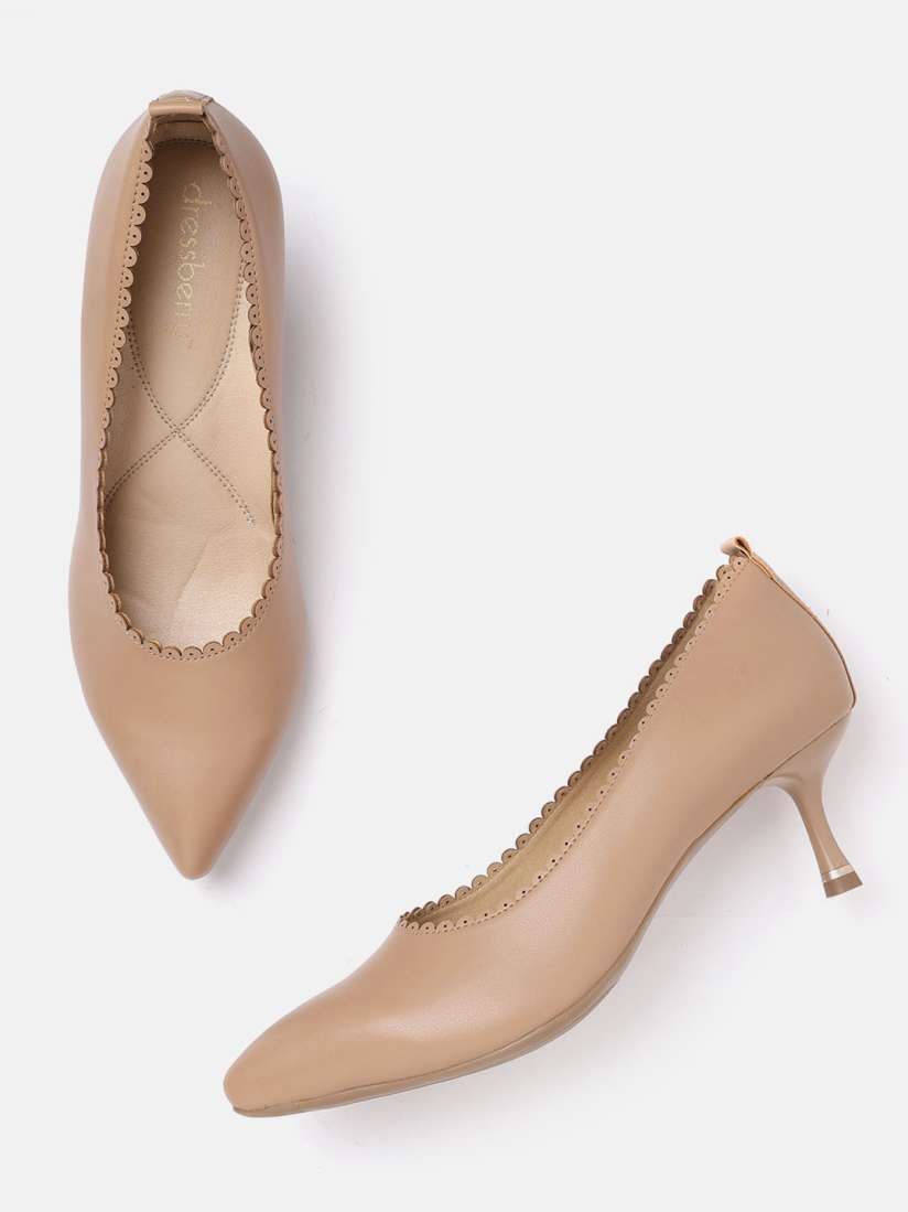 Buy DressBerry Women Beige Kitten Pumps Heels for Women 15216542 Myntra