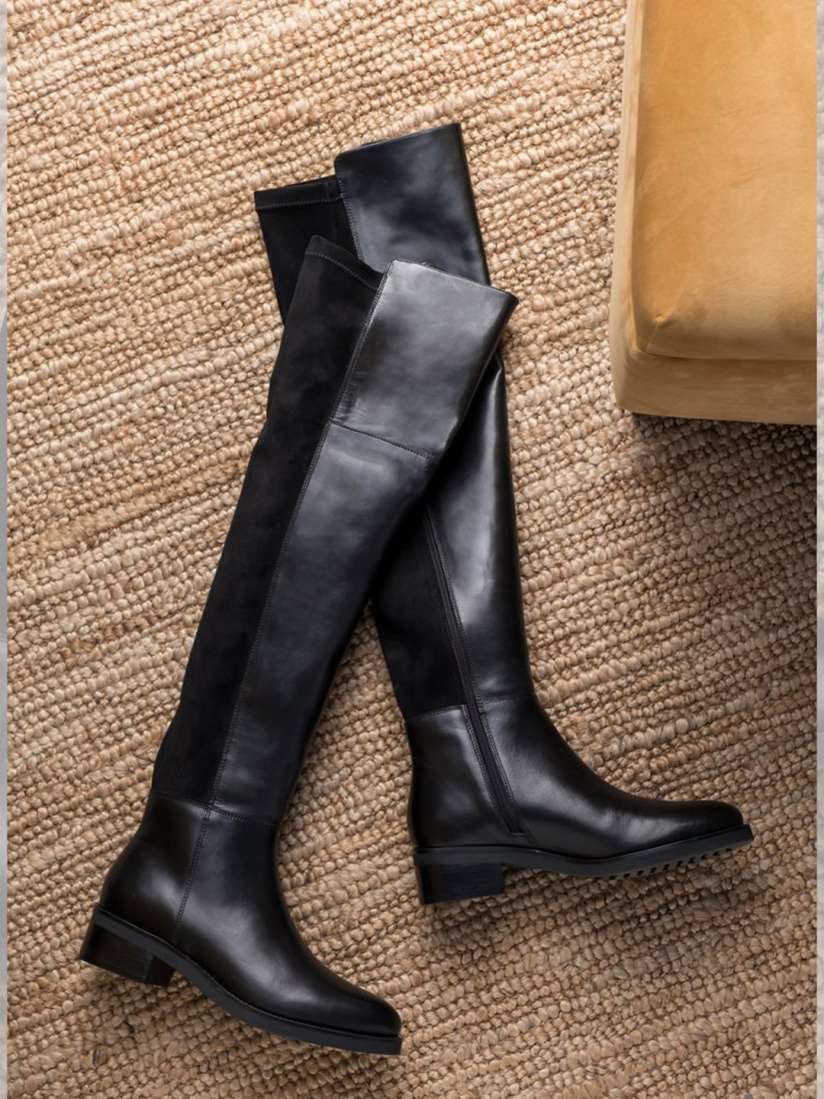 Buy Saint G Womens Black Leather Above The Knee Boots Boots for Women 15216942 Myntra