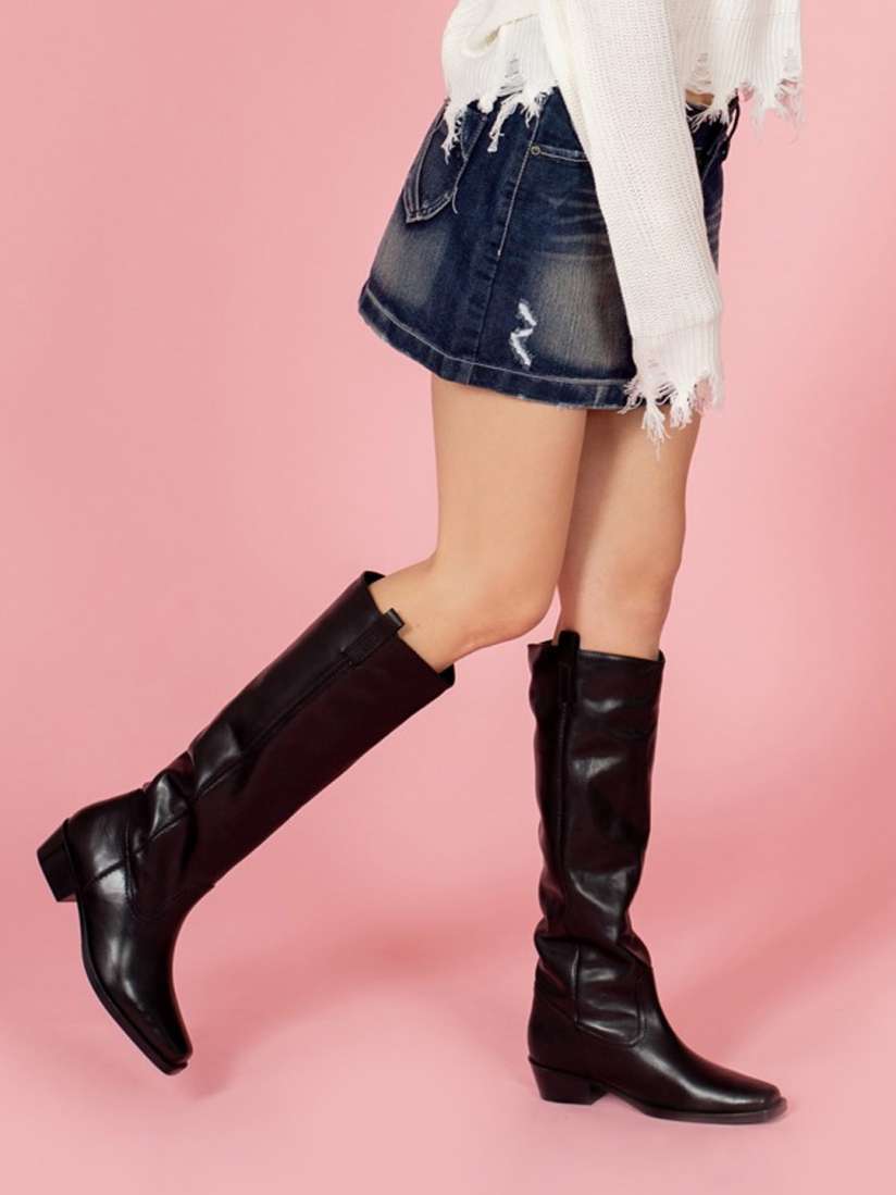 Knee length boots myntra online