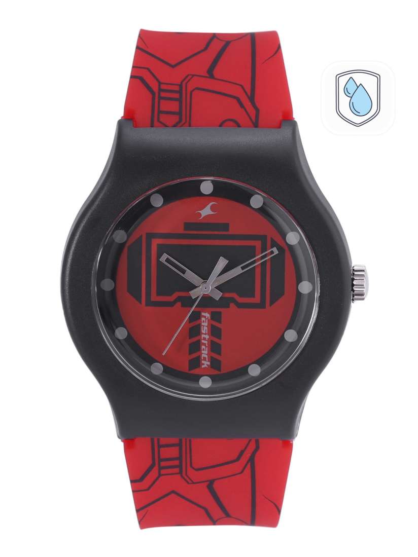 Buy Fastrack Unisex Red Printed Dial Red Marvel Avengers Straps Analogue Watch 9915PP86 Watches for Unisex 15229382 Myntra