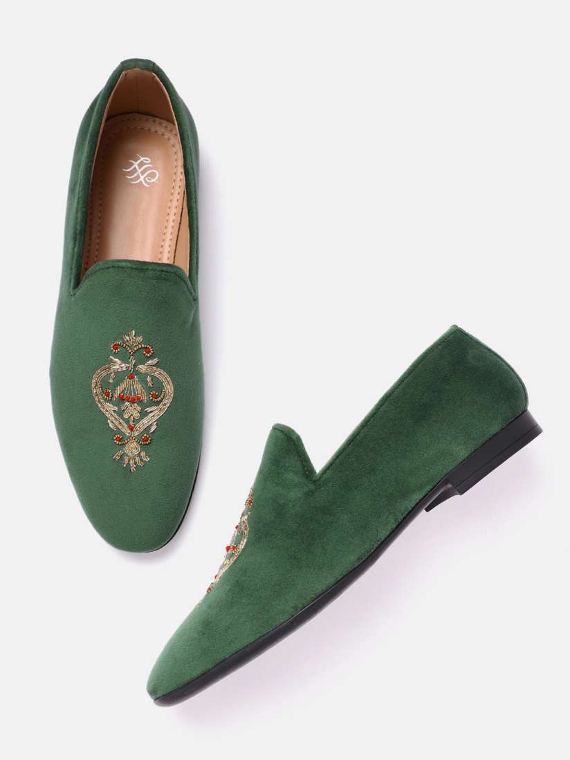 Mens shoes green and gold outlet