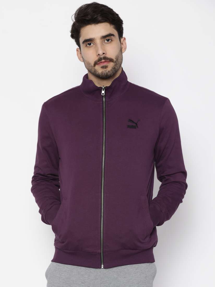 Buy Puma Men Black Purple Solid Reversible Sporty Track Jacket Jackets for Men 1523407 Myntra