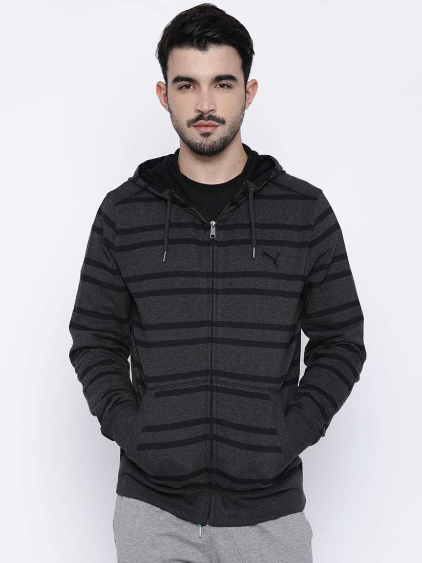 Puma striped hoodie sales