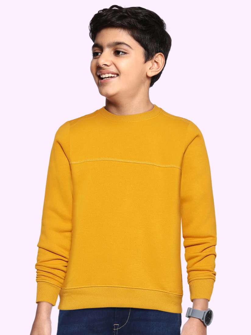 Yellow sweatshirt for boys hot sale