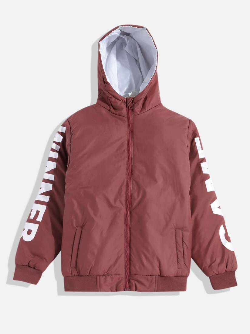 Hooded bomber jacket boys online