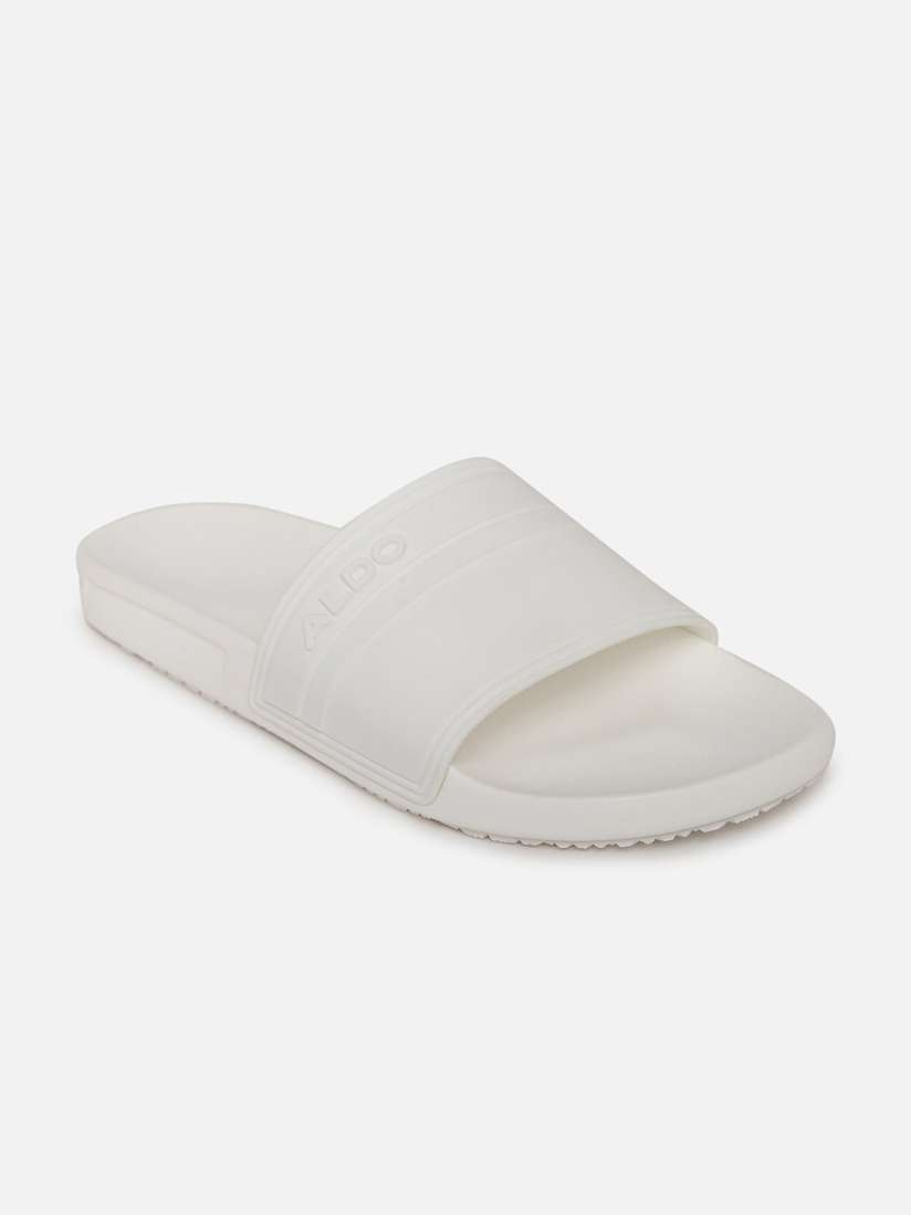 Aldo white flip flops discount