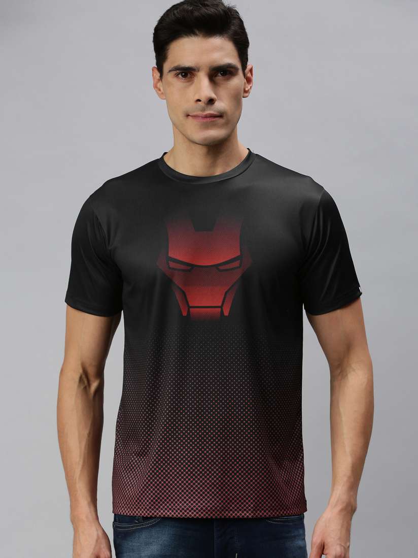 Buy The Souled Store Men Black Red Iron Man Printed T shirt Tshirts for Men 15248410 Myntra
