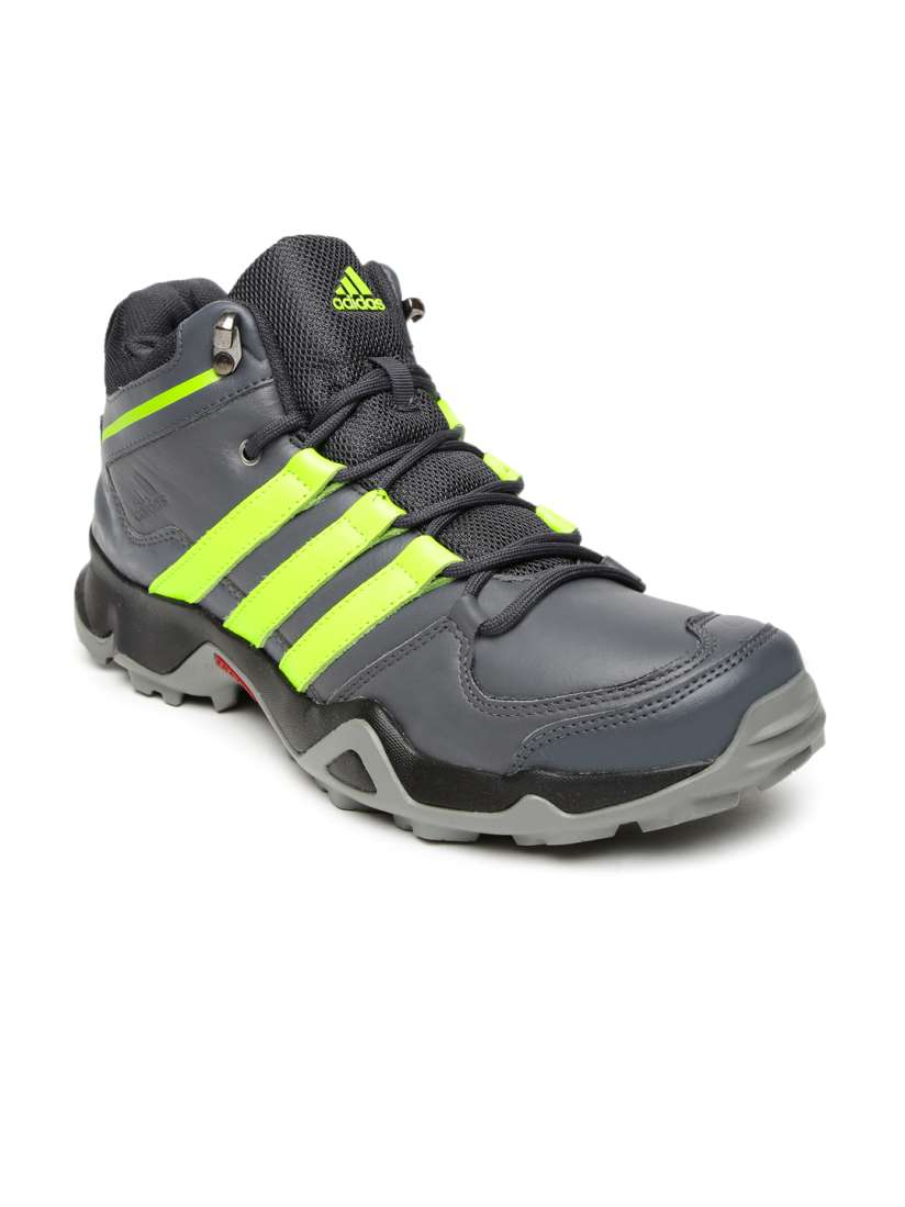Buy ADIDAS Men Charcoal Grey Iron Trek Leather Mid Top Trekking Shoes Sports Shoes for Men 1525132 Myntra