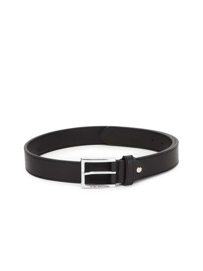Buy Peter England Men Black Solid PU Casual Belt Belts for Men 15260404 Myntra