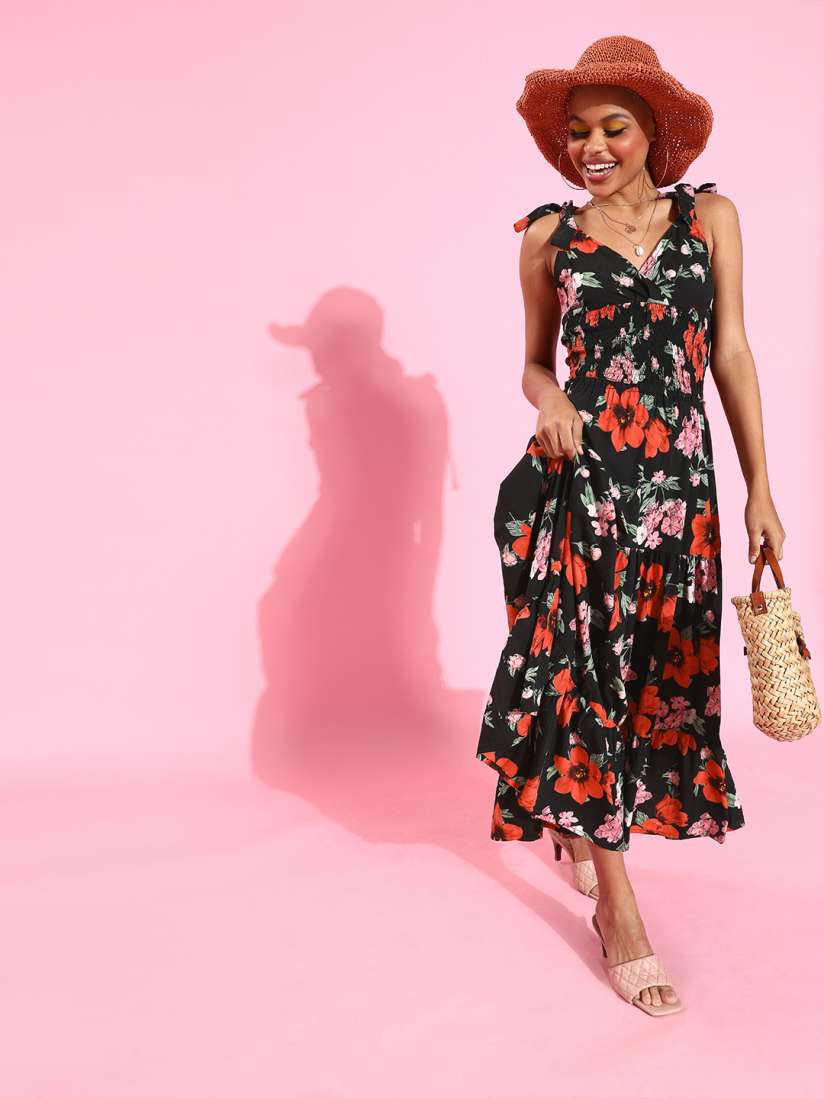 Buy Sera Women Stylish Black Floral Dress Dresses for Women 15262516 Myntra