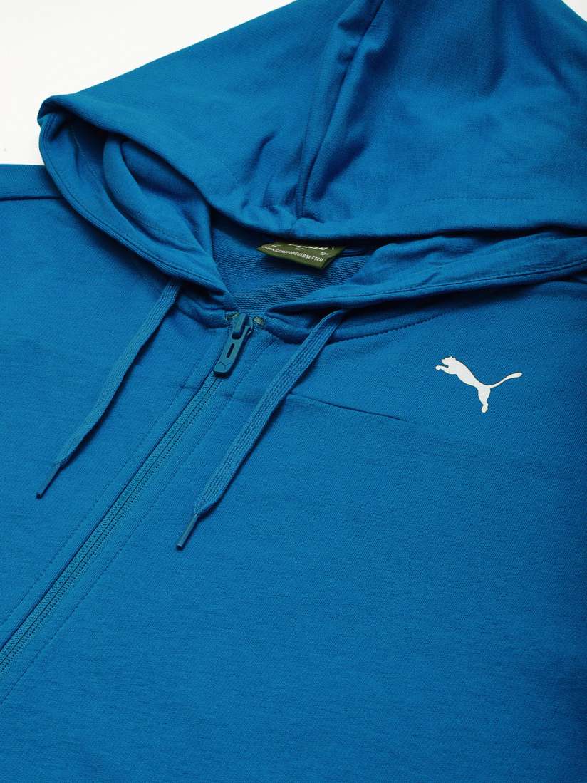 Buy one8 x PUMA Men Blue Brand Logo Printed Hooded Sporty Track Jacket Jackets for Men 15265040 Myntra