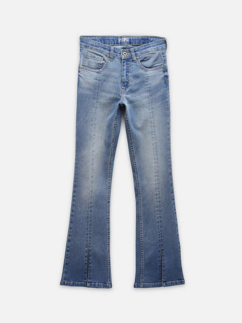 Buy Pepe Jeans Girls Blue High Rise Low Distress Heavy Fade Jeans Jeans for Girls 15266634 Myntra